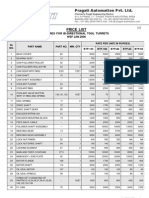 Price List: Spares For Bi-Directional Tool Turrets WEF JAN 2006