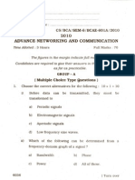 Computer Networking question paper 2010