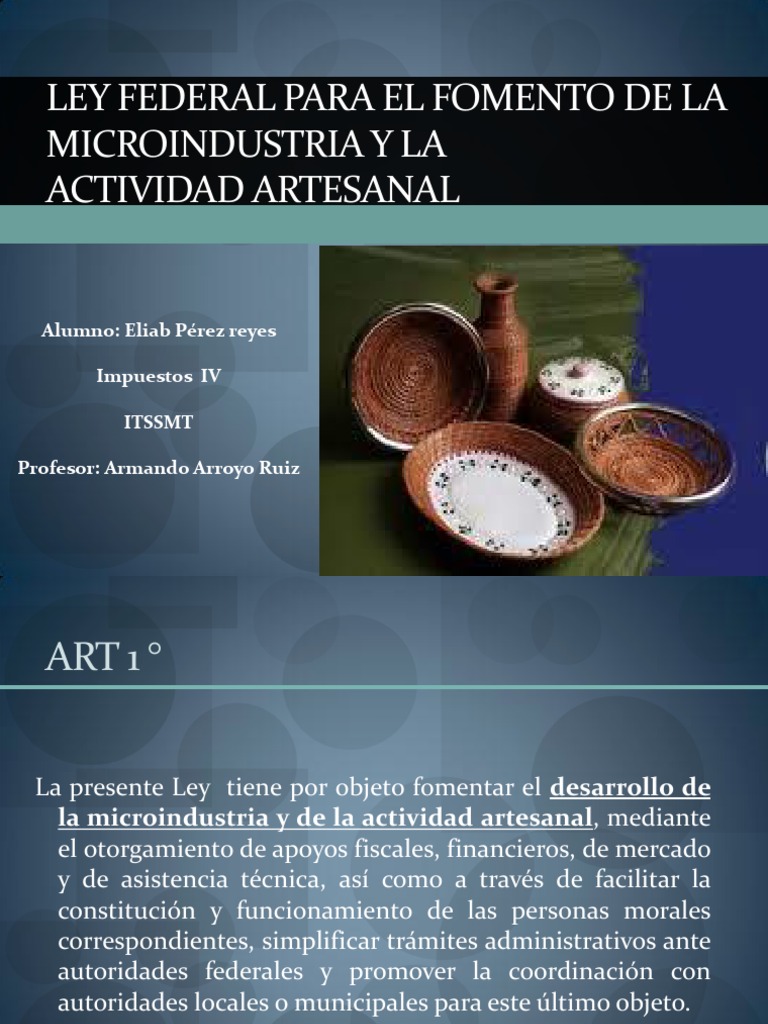 Ley Federal para El Fomento de La Microindustria PDF Liquidación