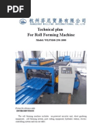 Technical Plan For Roll Forming Machine: Model: WLFM40-250-1000