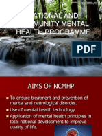 National Mental Health Programme Community Health Nursing