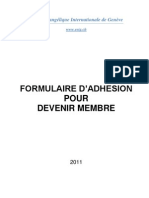 Formulaire D Adhesion