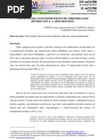 A MÚSICA ENQUANTO INSTRUMENTO DE APRENDIZAGEM SIGNIFICATIVA - A ARTE DOS SONS