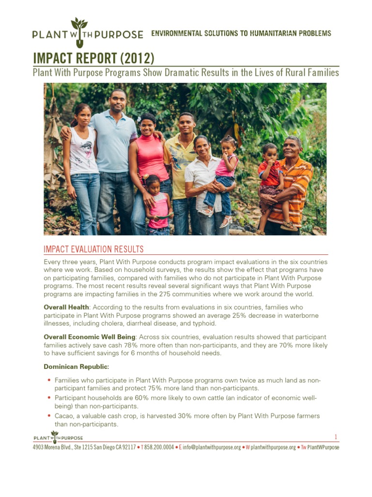 2012 Impact Evaluation Report | PDF | Economies | Agriculture
