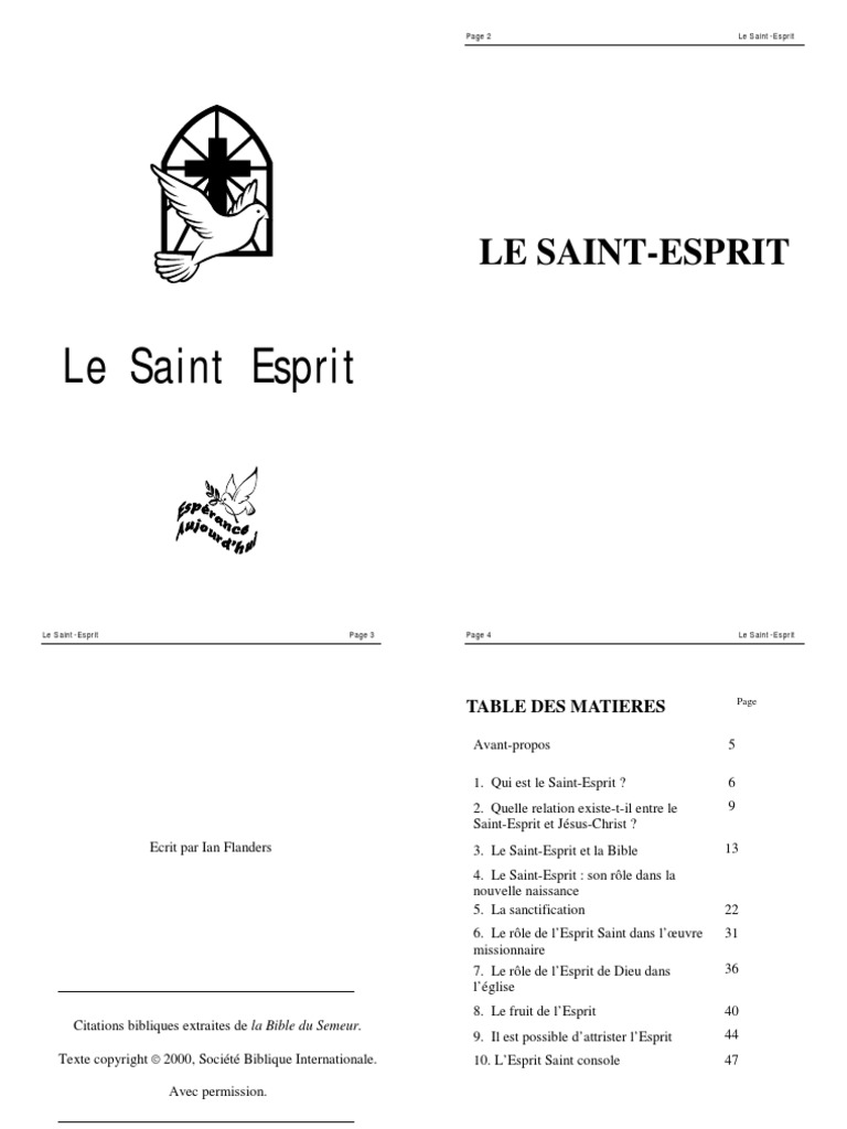 Saint Esprit | PDF | Saint-Esprit | Dieu