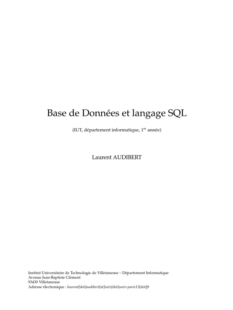 Cours-Base DE Donnée | PDF | Base de données relationnelle | Bases de ...