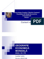 Geografie Economica Mondiala - Curs Online