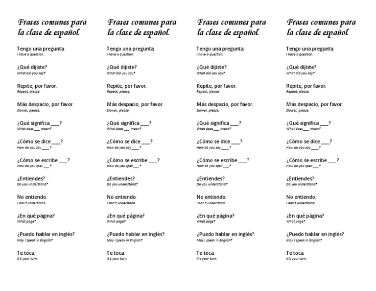 Frases en Español | PDF