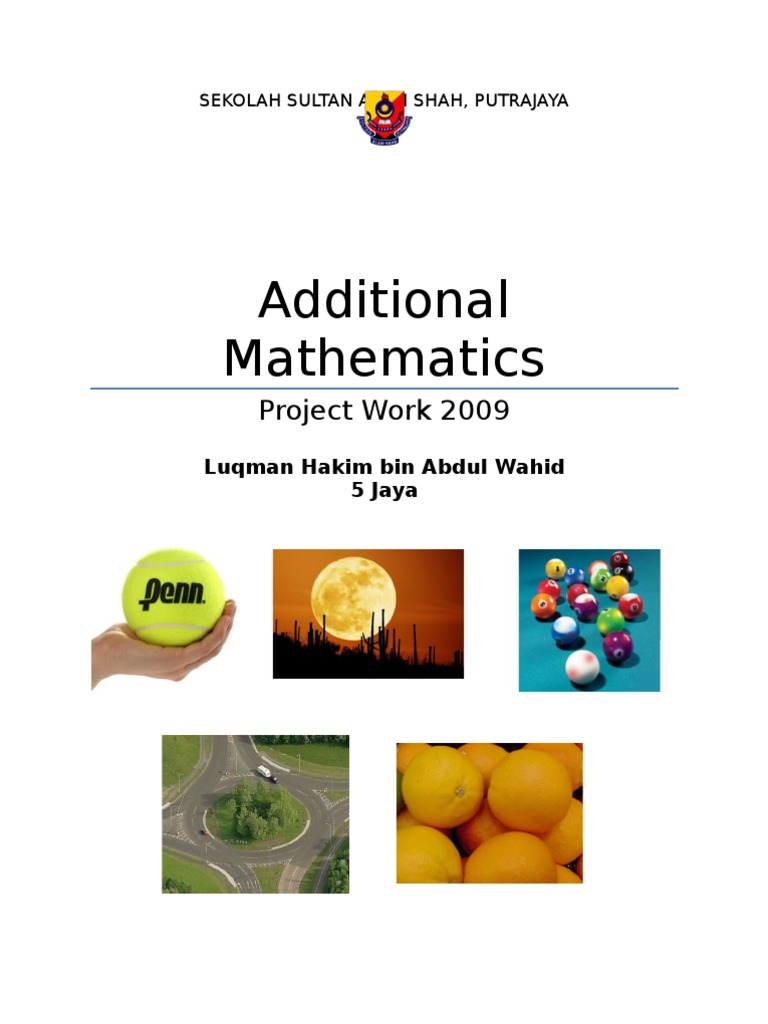 additional mathematics project work