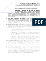 Algunas Ideas para La Resolucion de Conflictos en La Escuela Agosto 2013