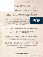 Comentario Sobre El Espiritu de Las Leyes 1821