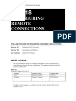 Configuring Remote Connections: This Lab Contains The Following Exercises Cand Activities