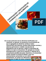 Fortificación y Restitución de Vitaminas en Los Alimentos