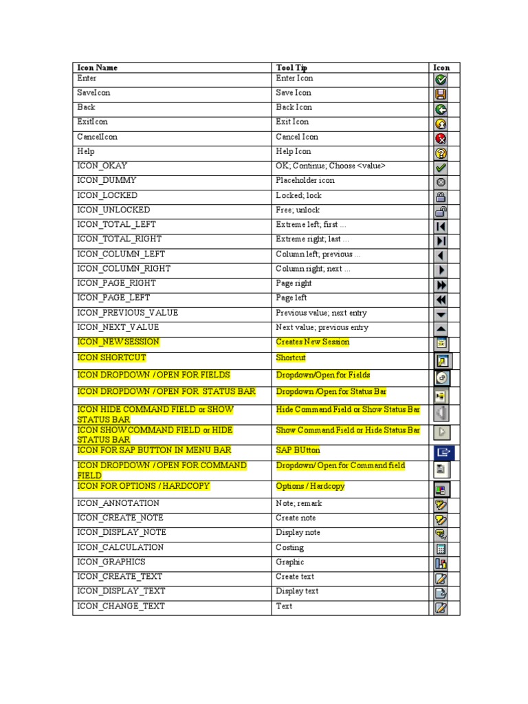 Sap Abap Icons | Download Free PDF | Icon (Computing) | Directory ...