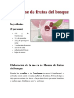 Mousse de Frutas Del Bosque