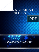 Management Notes