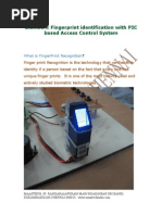 FINGER PRINT PROJECT ABSTRACT-Biometric Fingerprint Identification With PIC Based LockerSecurity System