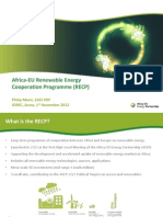 Africa-EU Renewable Energy
Cooperation Programme (RECP)