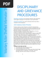 Disciplinary Grievance Procedures 