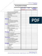 Scoring Guide For Module: Parts