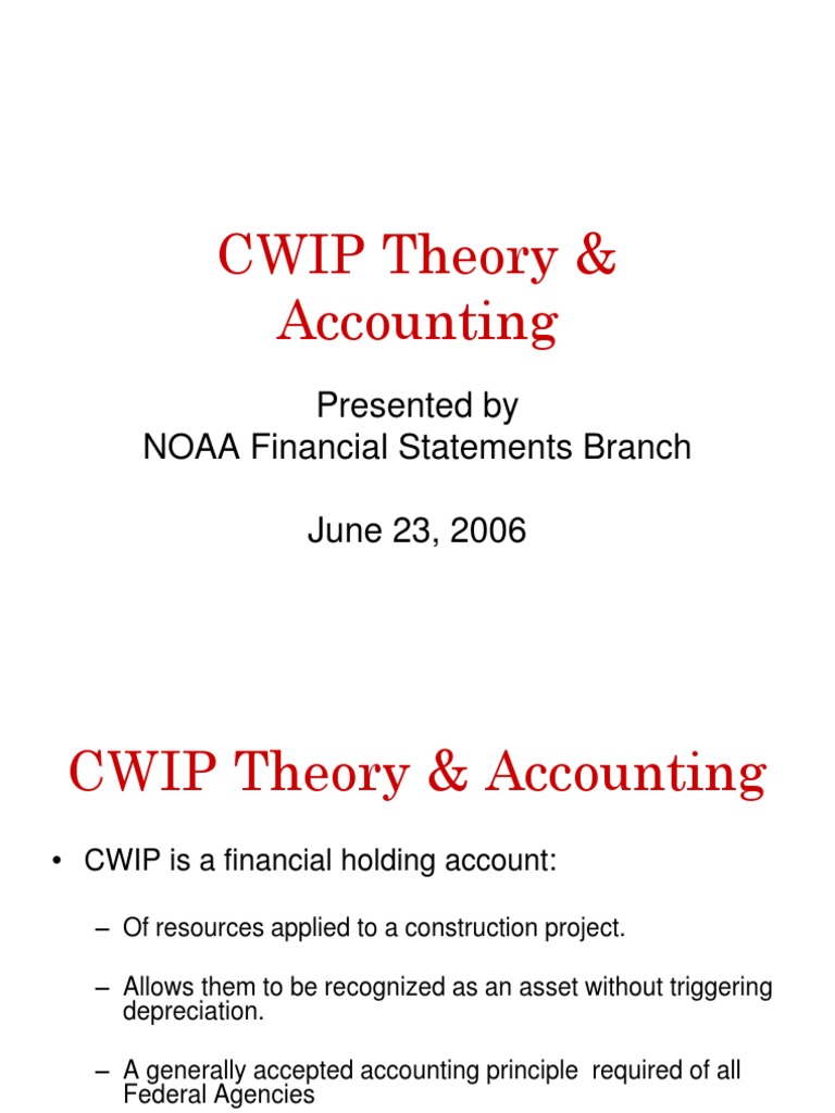 Cwip Theory Accounting PDF Expense Income Statement