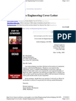 Sample Engineering Cover Letter