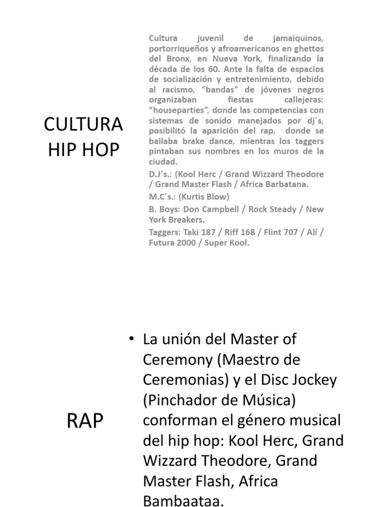 Historia y Elementos del Hip Hop | PDF | Música hip-hop | Musica Popular
