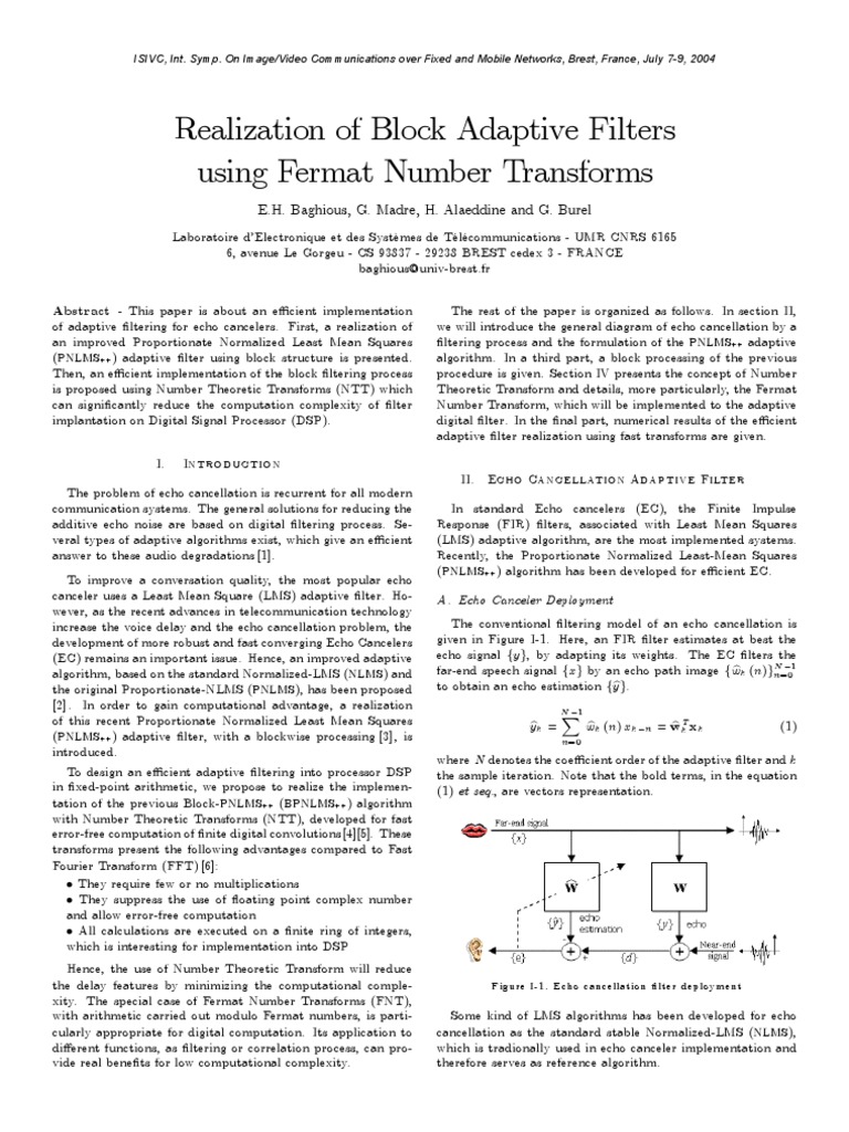 0407 Is I VC Block Adaptive Filters PDF Fast Fourier Transform