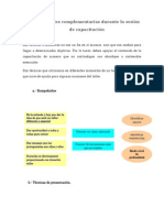 Actividades Complementarias Durante La Sesión de Capacitación