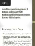 Analisis Kesan Rancangan Lima Tahun Terhadap Hubungan Etnik