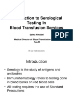 Introduction To Blood Bank Ser - 1