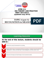 Lecture Topic 6 - Recognition and Measurement