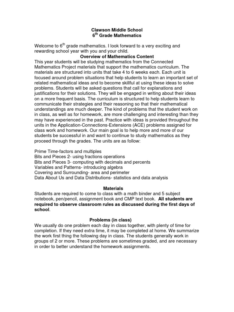 math expectations | Homework | Pedagogy | Free 30-day Trial | Scribd