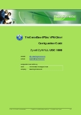 Zyxell ZyWALL USG 1000 VPN Router & GreenBow IPSec VPN Client Software ...