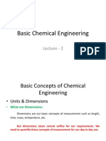Units and Dimension in Chemical Engineering