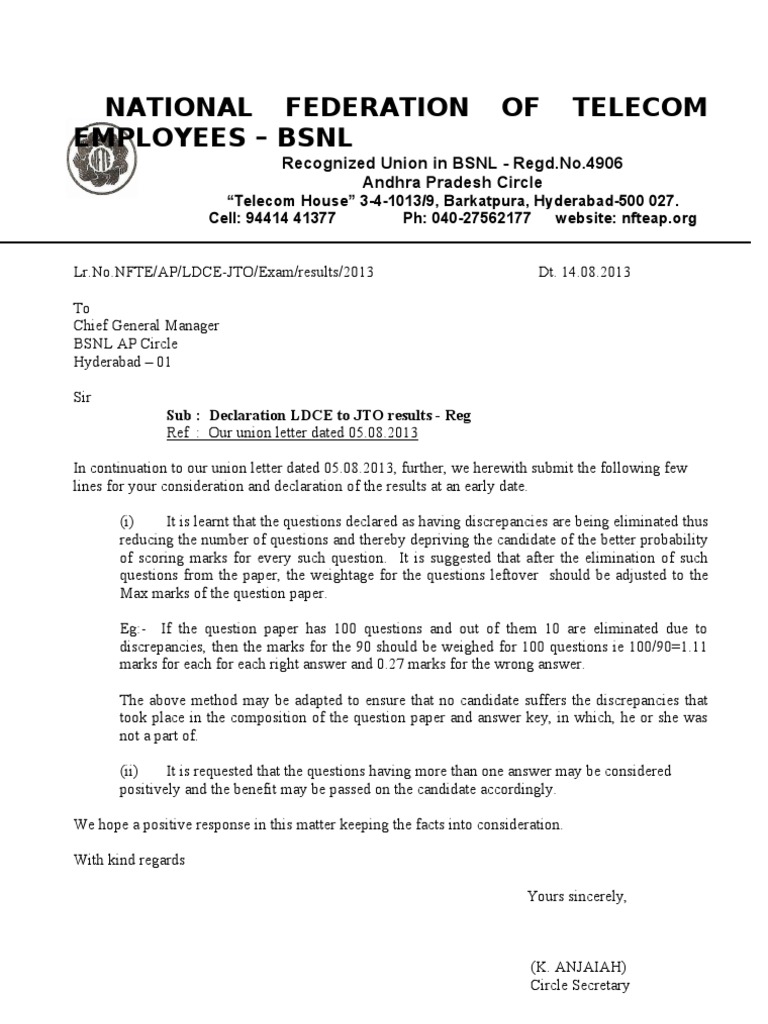 National Federation of Telecom Employees - BSNL | PDF | Career & Growth ...