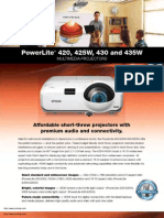 Epson Powerlite 425W Multimedia Projector Brochure