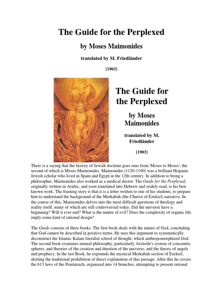 Maimonides' Guide for the Perplexed | PDF | Maimonides | Talmud