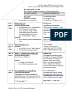 Edu 519 Fall 2013 Weekly Schedule