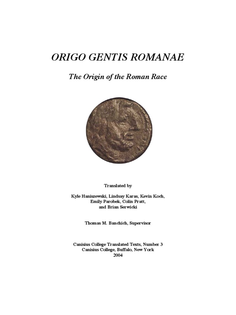 Origo Gentis Romae PDF