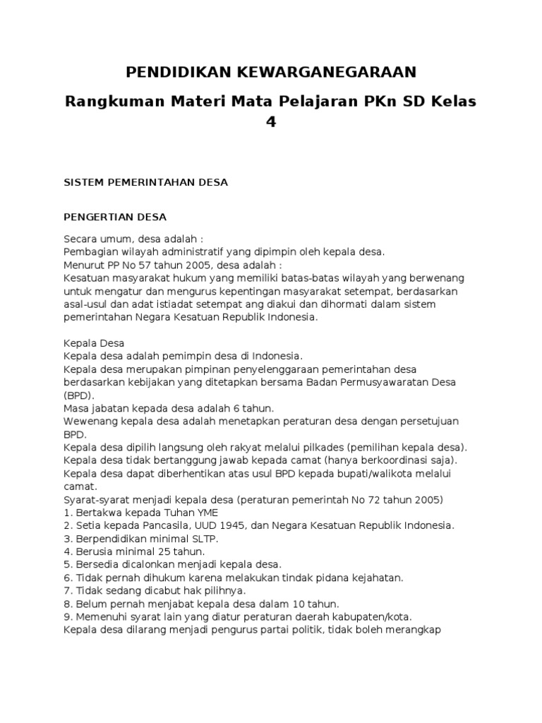 Bahan Ajar Pkn 4