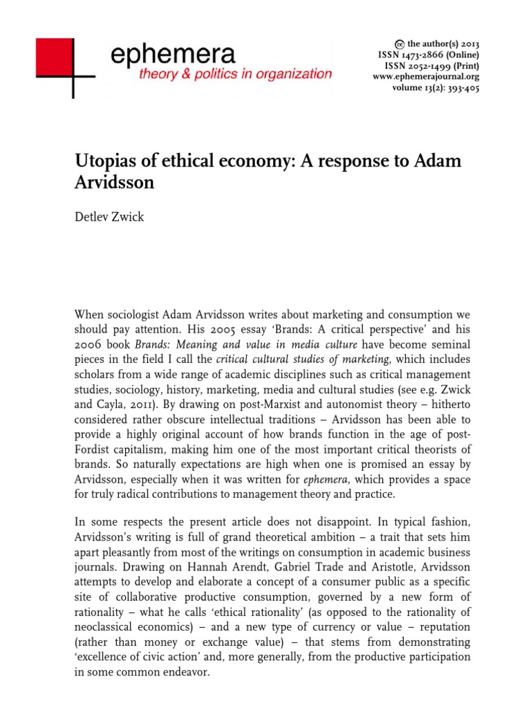 Ethical capitalism essay image