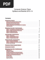 Computer Science Tripos Syllabus and Booklist 2013-14: Introduction To Part IA 4