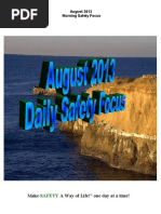 August 2013 Daily Safety Focus
