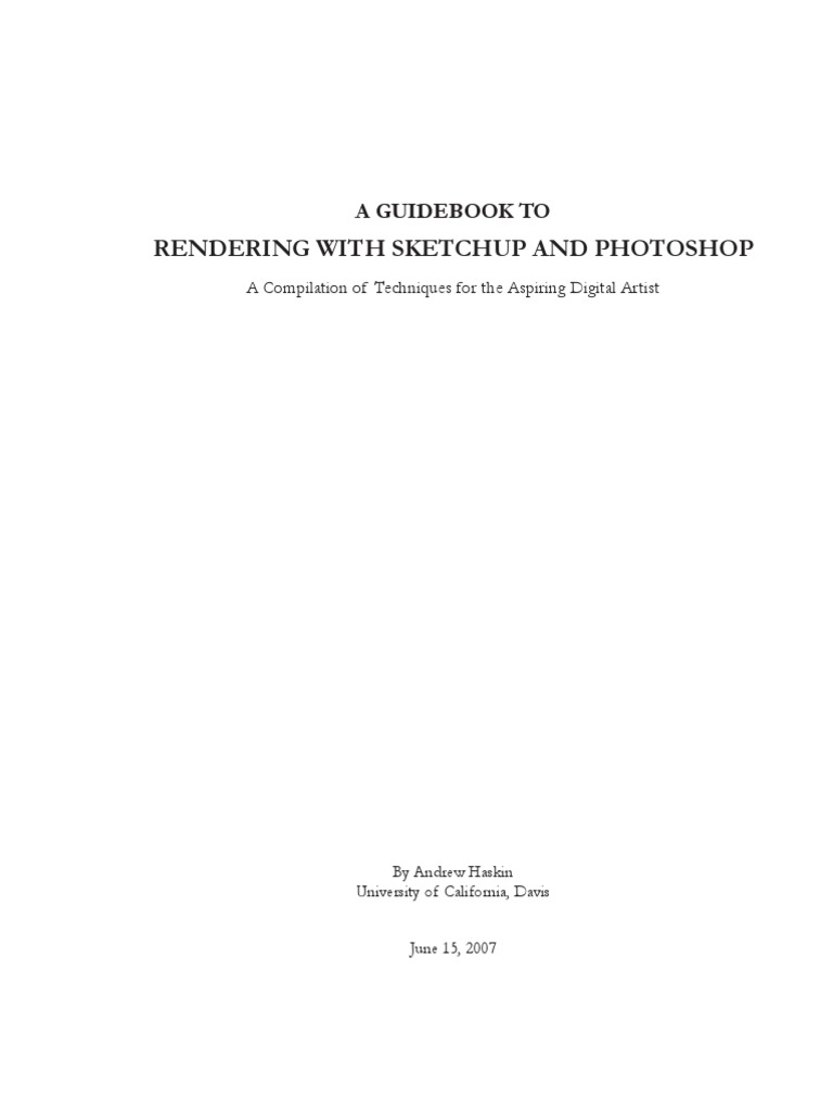 SketchUp and Photoshop Rendering Guide | PDF | Adobe Photoshop ...