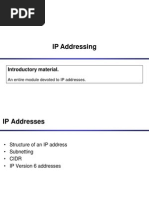 IP Addressing: Introductory Material