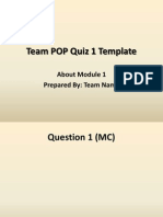 Team POP Quiz - Template