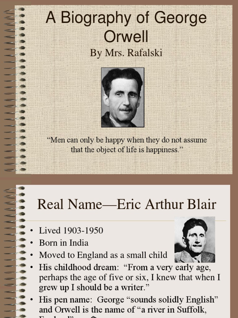 george orwell biography powerpoint