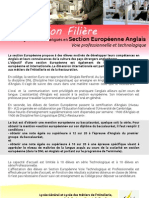 Information Filière Section Européenne Anglais Voie Professionnelle Et Technologique