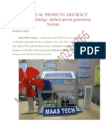 HYBRID POWER GENERATION-Wind-Solar Energy -Hybrid Power Generation System (WISE)